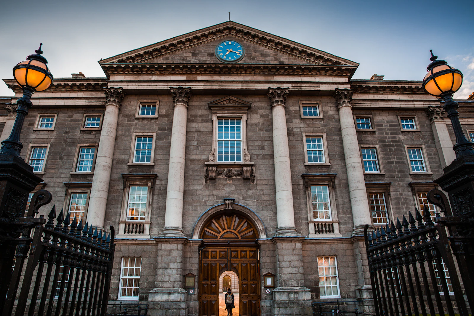 Historic entrance of Trinity College Dublin
