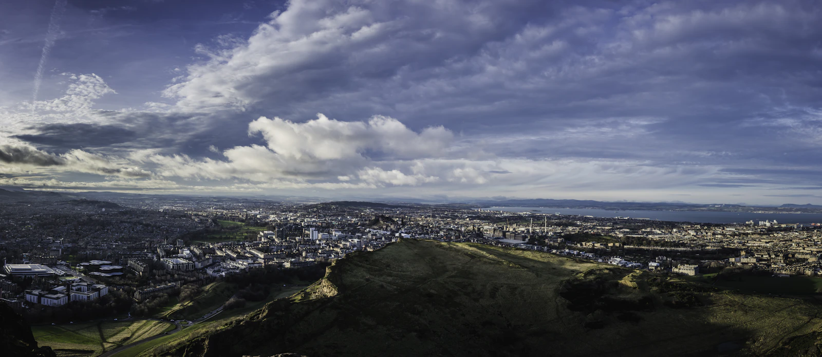 Arthurs Seat ancient volcano in Edinburgh with panoramic views