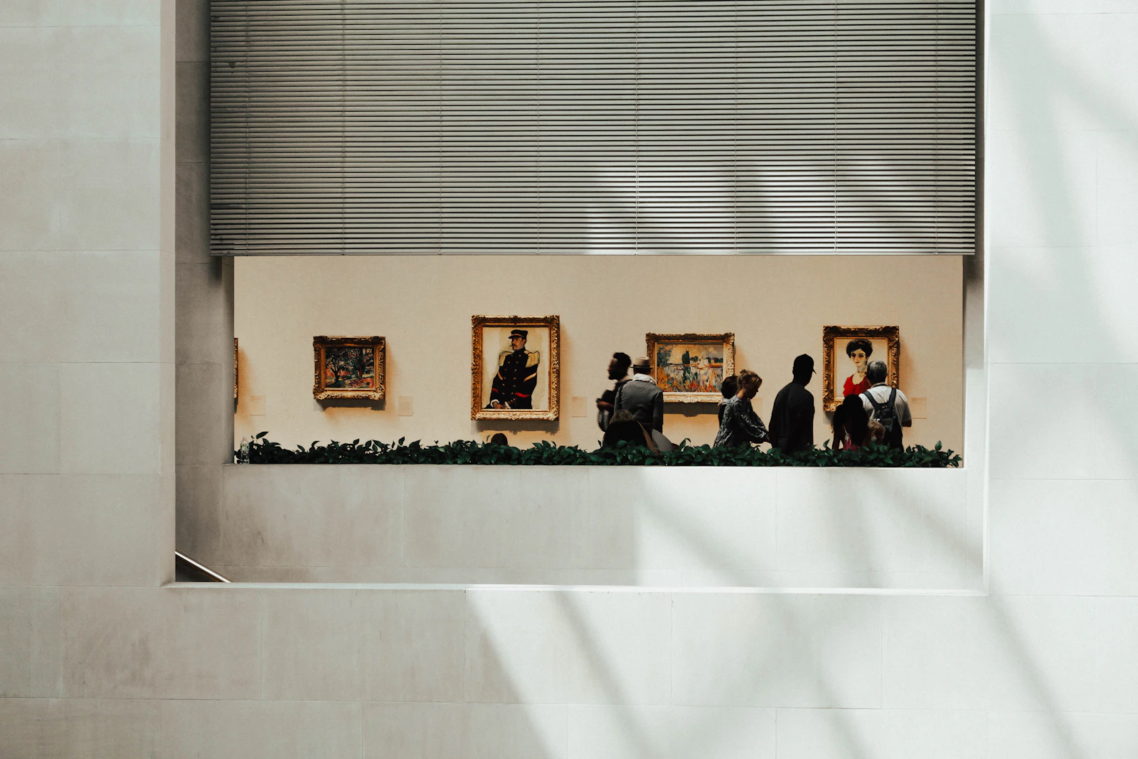 Visitors inside The Metropolitan Museum of Art