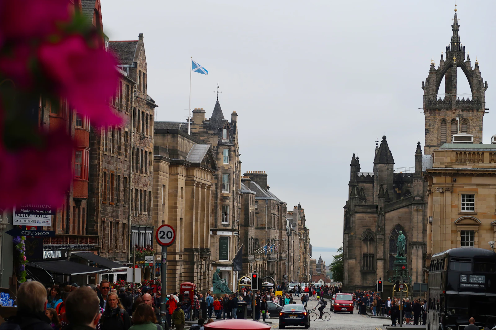Royal Mile street in Edinburgh Old Town