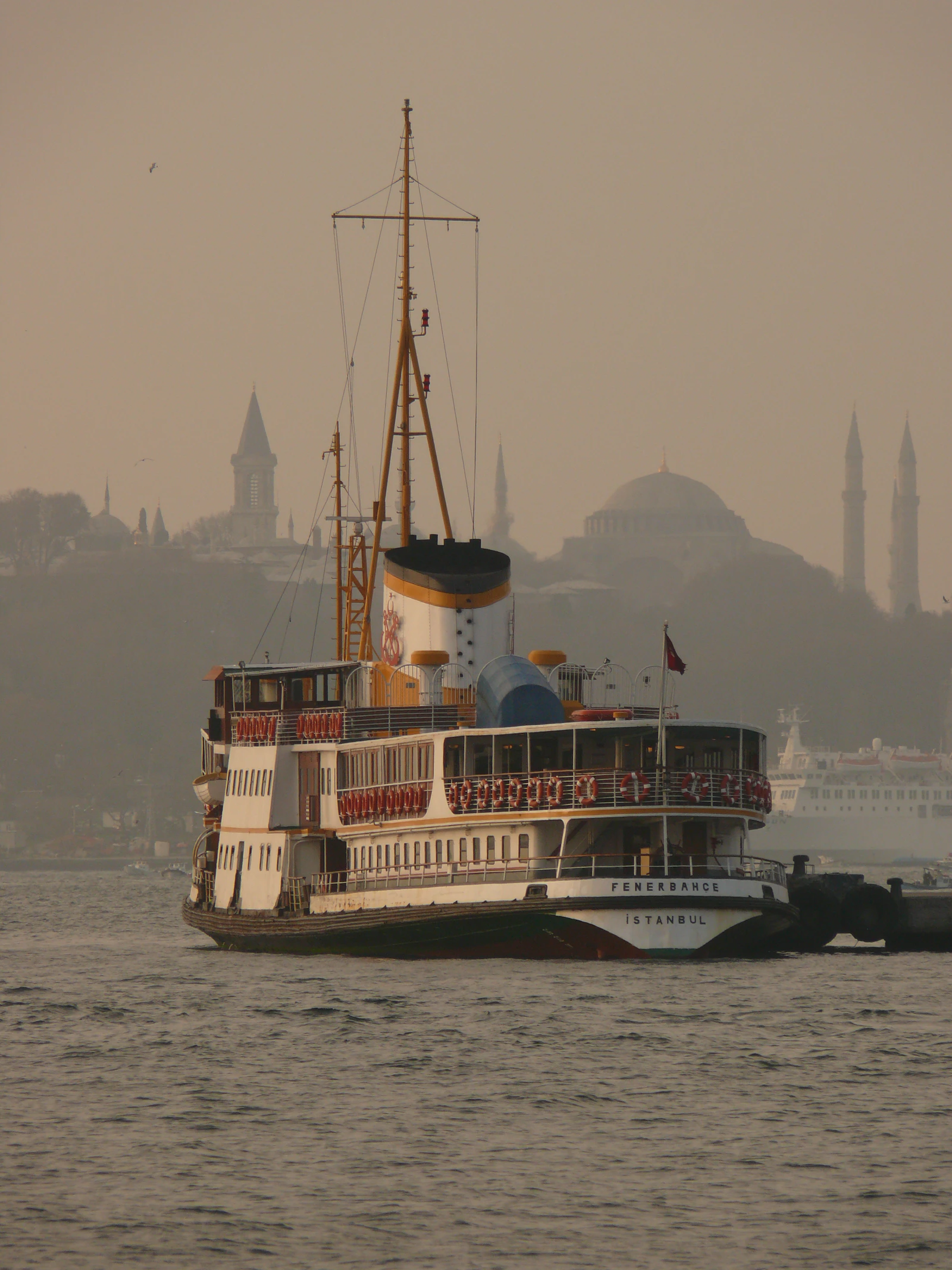 Ferry boat on the Bosphorus strait in Istanbul