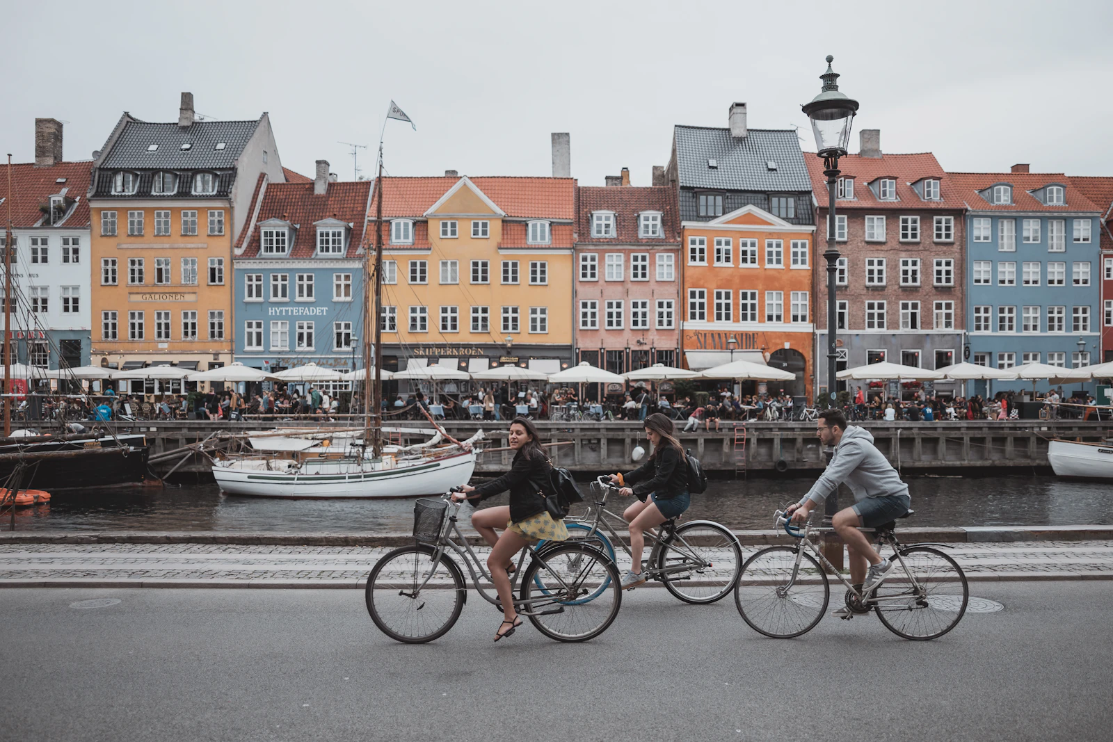 Cyclists biking in Copenhagen