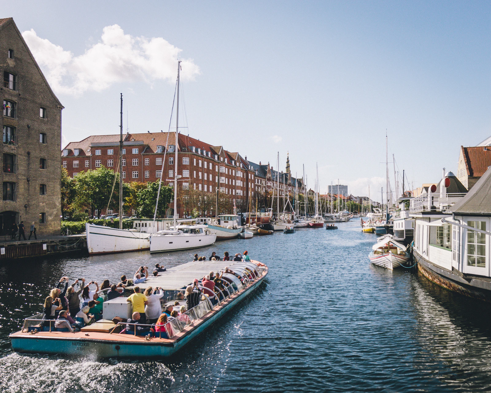 Tour boat on the canals of Copenhagen
