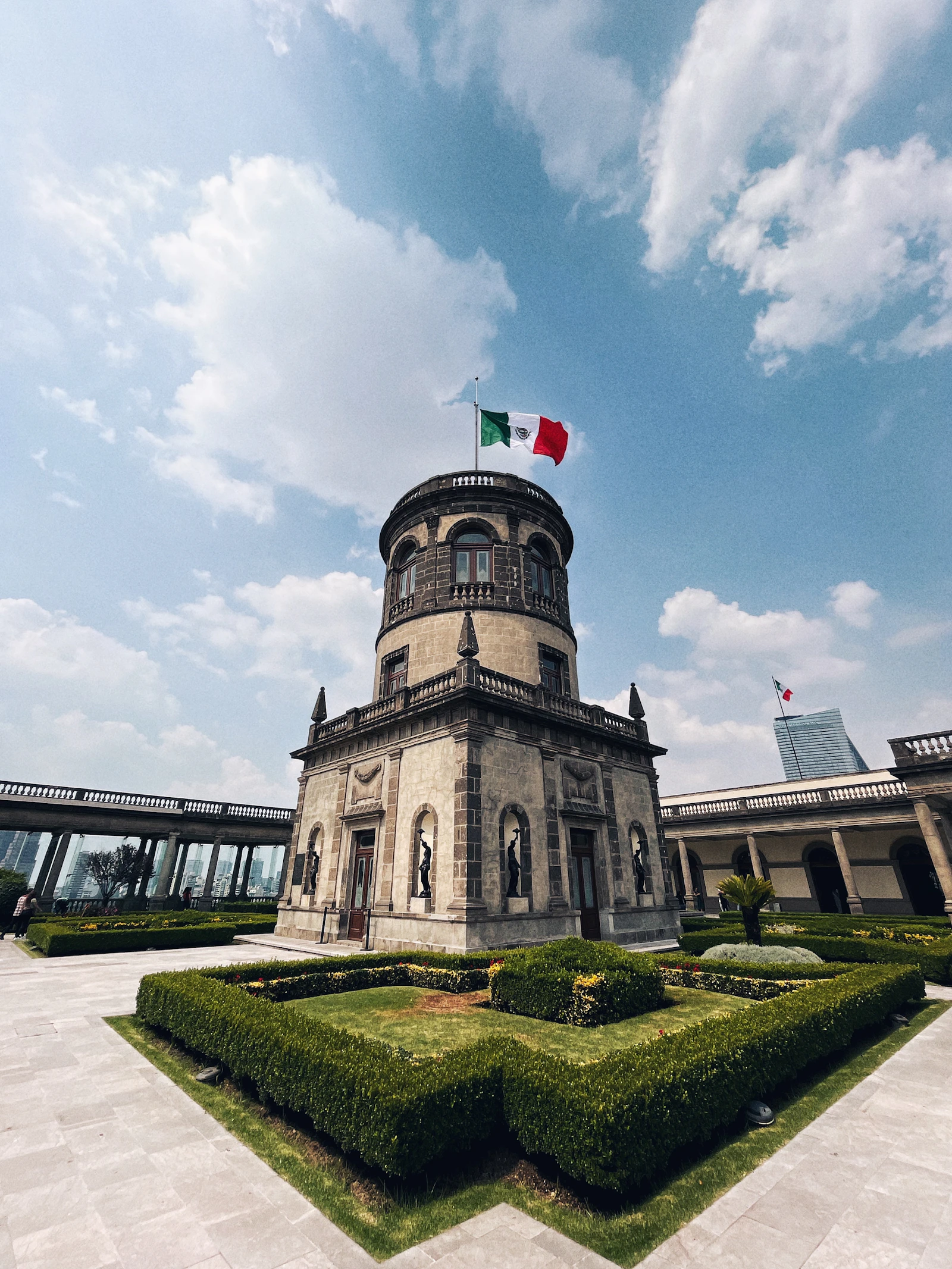 Chapultepec Castle on a hilltop overlooking Mexico City