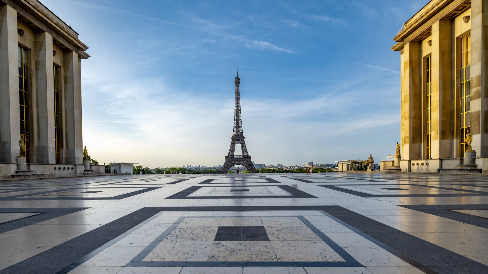 Eiffel Tower viewed from Trocadéro plaza